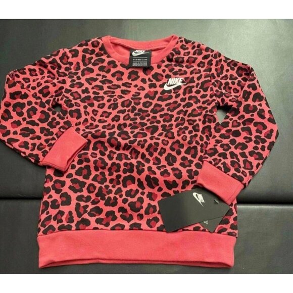 NWT Nike Leopard Print Sweater & Leggings Set Baby Girls Size 24M - Picture 2 of 3